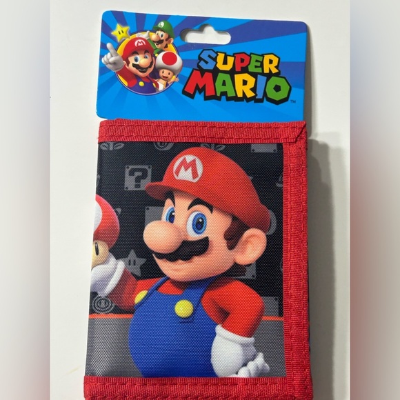 Nintendo - Super Mario Bros. - Velcro Wallet - BNWT 🪠🍄🔥 - Picture 1 of 5